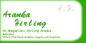 aranka hirling business card